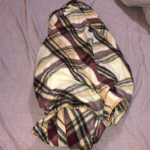 Plaid blanket wrap